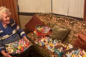 Kindhearted Lily has been knitting chicks for charity for 25 years!