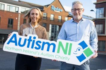 Radius Housing staff in Omagh welcome Autism NI as new corporate charity partner