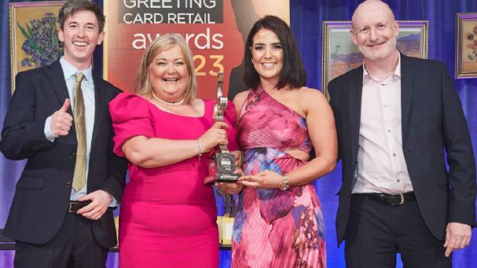 Prestigious industry award coincides with Castlederg card shop's 10th anniversary