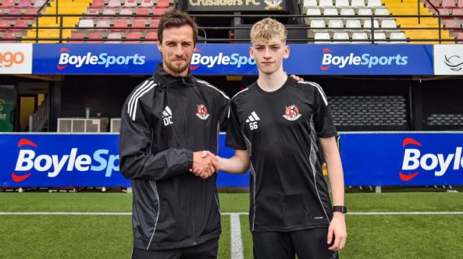 NI youth international Brandon Downey signs professional contract with Crusaders