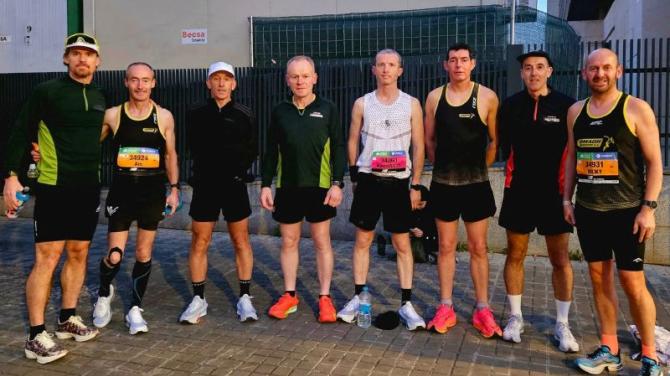 Omagh Harrier men run Valencia Marathon