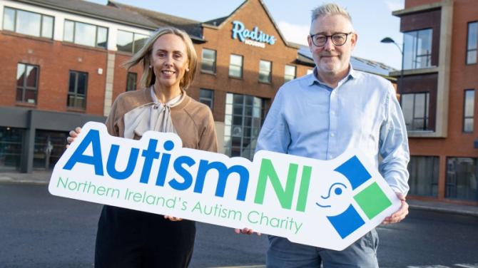 Radius Housing staff in Omagh welcome Autism NI as new corporate charity partner