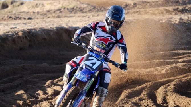 Lewis in action at Scottish Motocross Championship